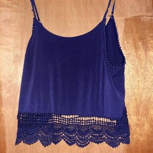 Tank top with crochet